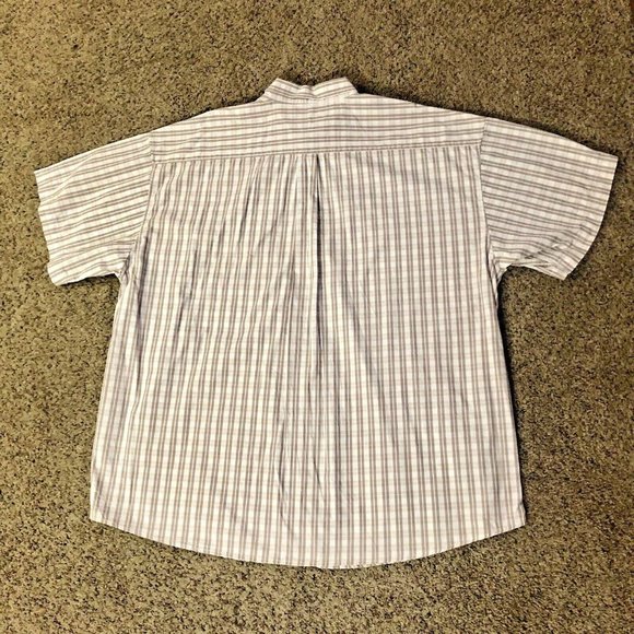 Panhandle Slim Shirt Mens XXL Used Botton Down Brown Plaid - Picture 4 of 12